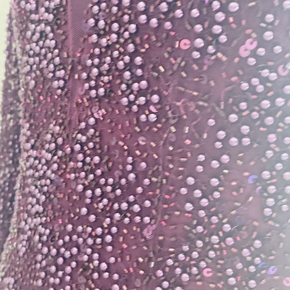 MAC DUGGAL PURPLE BERRY GRAPE 5177 PEARL GRAPE FORMAL BODY SHAPE DRESS SZ 6 - Picture 4 of 8